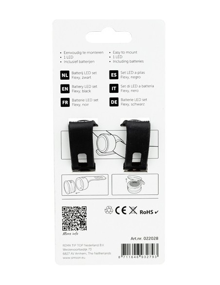 Beleuchtungsset Simson 'Flexy' Batterie LED Set - Schwarz