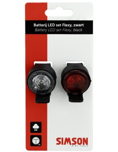 Beleuchtungsset Simson 'Flexy' Batterie LED Set - Schwarz