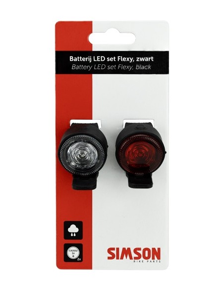 Beleuchtungsset Simson 'Flexy' Batterie LED Set - Schwarz