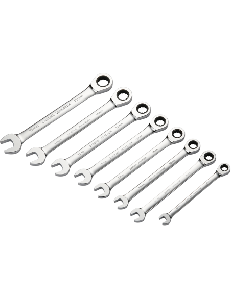 IceToolz Schraubenschlüssel / Ringschlüssel / Ratschenschlüssel Satz 41B8 - schwarz