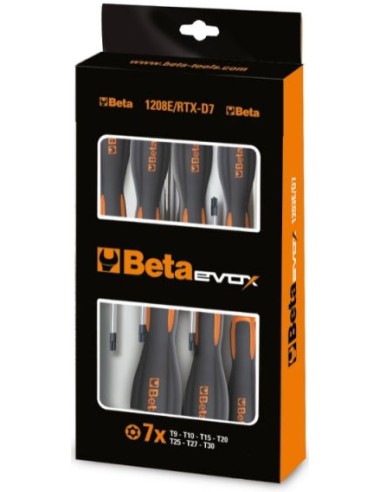 7-Teilige Schraubendrehersatz Beta Tools für Tamper Resistant Torx®-Schrauben