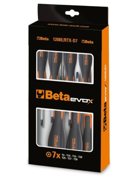 7-Teilige Schraubendrehersatz Beta Tools für Tamper Resistant Torx®-Schrauben