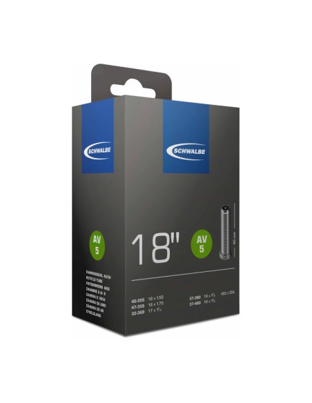 Schlauch Schwalbe AV5 18" / 32/47-355/400 - 40mm ventil