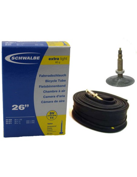 Schlauch 20/25-559/571 Schwalbe SV11 Extra Light 26" - 60mm ventil