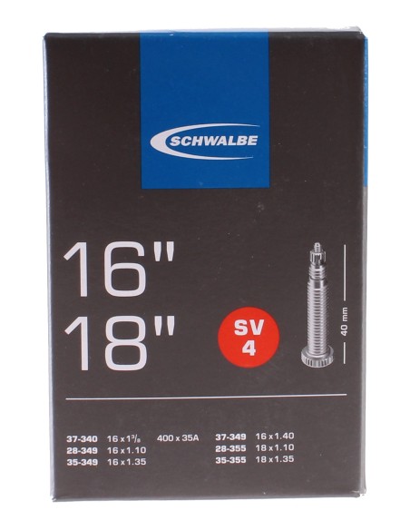 Schlauch Schwalbe SV4 16-18" / 28/37-340/355 - 40mm Ventil