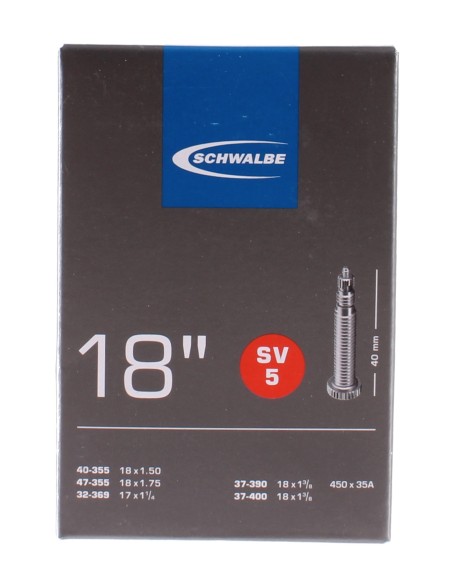 Schlauch Schwalbe SV5 18" / 32/47-355/400 - 40mm Ventil