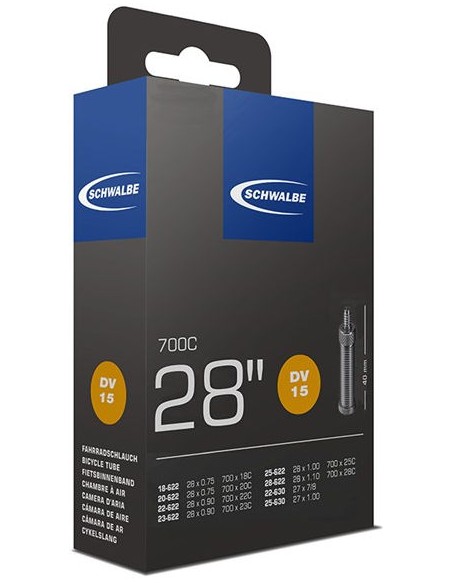Schlauch Schwalbe DV15 28" / 18/28-622/630 - 40mm ventil