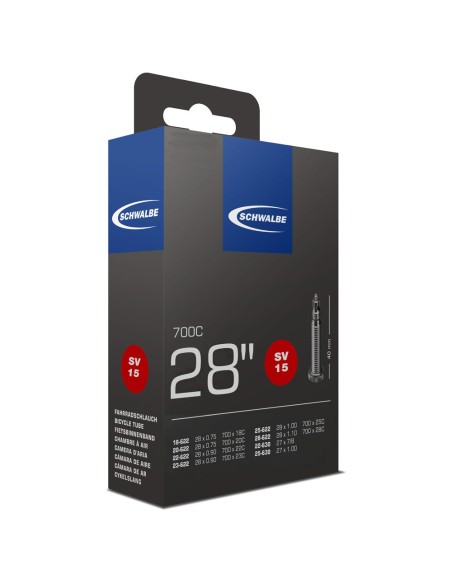 Schlauch Schwalbe SV15 28" / 18/28-622/630 - 40mm ventil