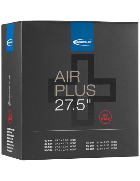 Schlauch Schwalbe SV21AP Air Plus 27.5" / 40/62-584 - 40mm Ventil
