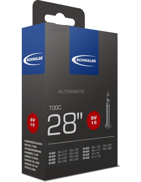 Schlauch Schwalbe SV15 28" / 18/28-622/630 - 50mm ventil