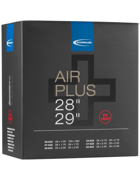 Schlauch Schwalbe SV19AP Air Plus 28/29" / 40/62-622 - 40mm Ventil