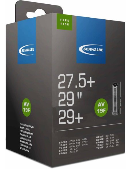 Schlauch Schwalbe AV19F TR4 Freeride Air Plus 27.5-29" / 54/75-584/622 - 40mm Ventil