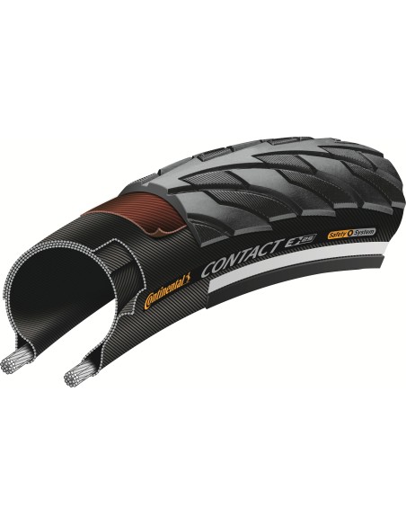 Reifen Continental Contact Reflex  28 x 1.40" / 37-622 mm - Schwarz mit Reflexion