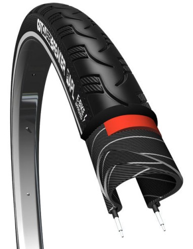 Reifen CST Breaker 28 x 1.75 x 2" / 47-622 mm mit Pannenschutz - Schwarz mit Reflexion