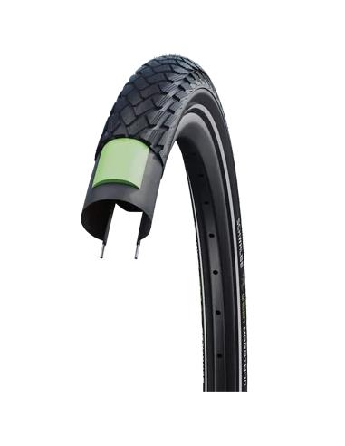 Reifen Schwalbe Green Marathon GreenGuard 16 x 1.35"/35-349 mm - Schwarz mit Reflexion