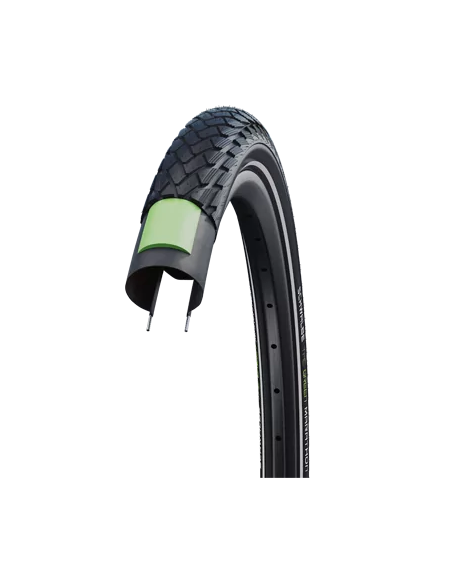 Reifen Schwalbe Green Marathon GreenGuard 16 x 1.35"/35-349 mm - Schwarz mit Reflexion