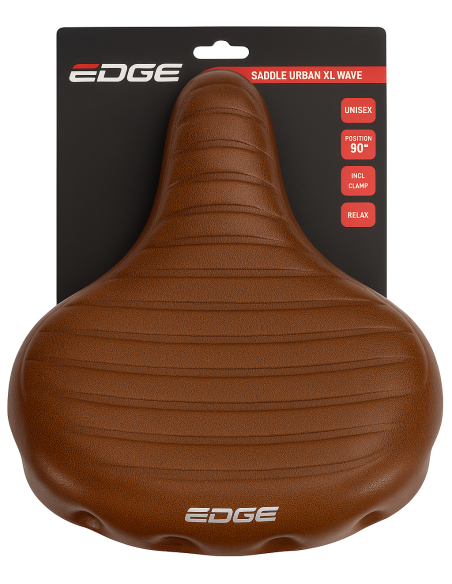 Fahrradsattel Edge Urban XL Wave - Braun
