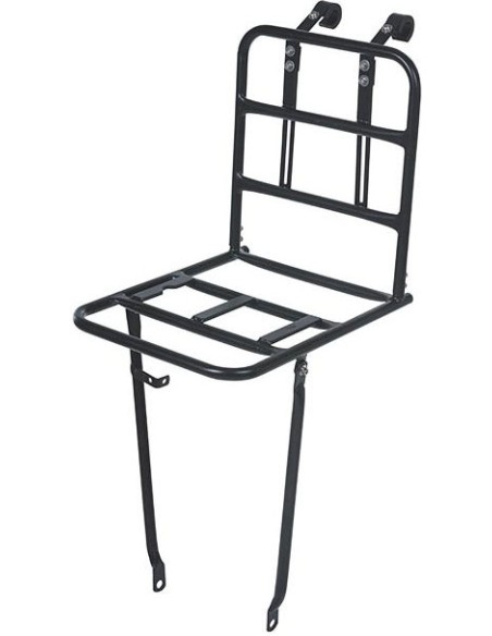 Vordergepäckträger Basil Front Carrier L 40 x 28 x 96 cm - Mattschwarz