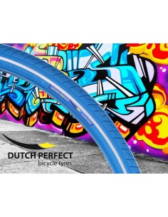 Reifen Dutch Perfect 28 x 1.40" / 40-622mm mit Pannenschutz - Blau mit Reflexion
