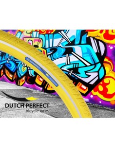 Reifen Dutch Perfect 28 x 1,40" / 40-622 mit Pannenschutz - Gelb mit Reflexion