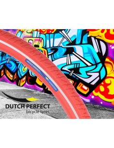 Reifen Dutch Perfect 28 x 1,40" / 40-622 mit Pannenschutz - Rot mit Reflexion