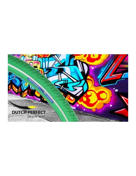 Reifen Dutch Perfect 28 x 2.00"/ 50-622mm mit Pannenschutz - Grün mit Reflexion