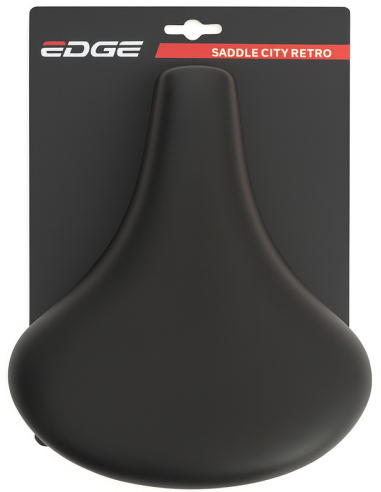 Fahrradsattel Edge City Retro - Schwarz (auf einer Karte)