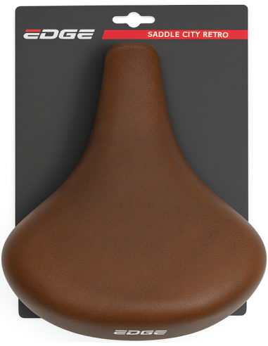 Fahrradsattel Edge City Retro - Dunkelbraun (auf einer Karte)