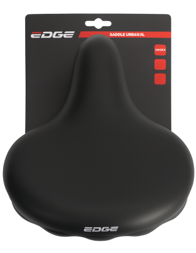 Fahrradsattel Edge Urban XL - Schwarz (blister)