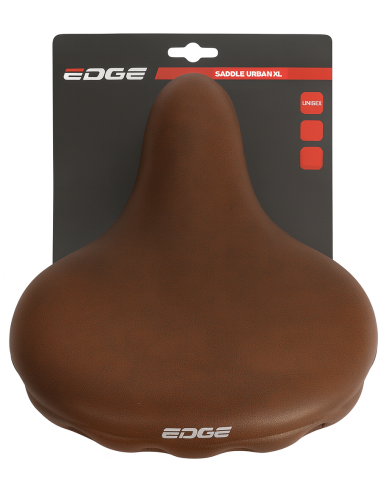 Fahrradsattel Edge Urban XL - mattes Dunkelbraun