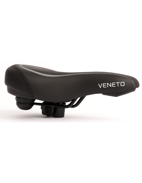 Fahrradsattel Edge Veneto inkl. Pick-up-Halterung und Rücklicht -Schwarz
