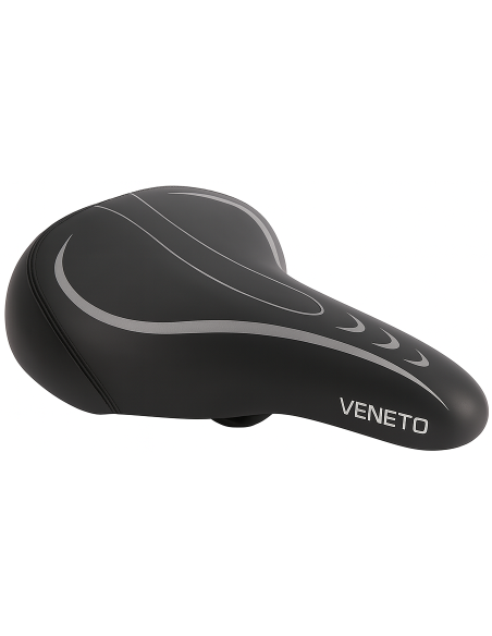 Fahrradsattel Edge Veneto inkl. Pick-up-Halterung und Rücklicht -Schwarz