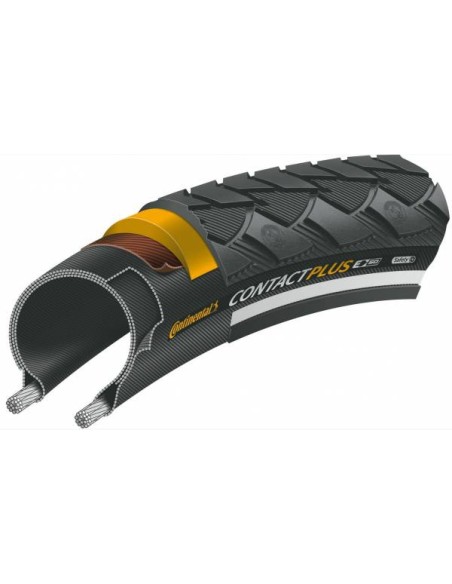 Reifen Continental Contact Plus Reflex 28 x 1.75"/ 47-622 mm - Schwarz mit Reflexion