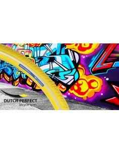 Reifen Dutch Perfect 28 x 1 ½" / 40-635mm mit Pannenschutz - Gelb mit Reflexion