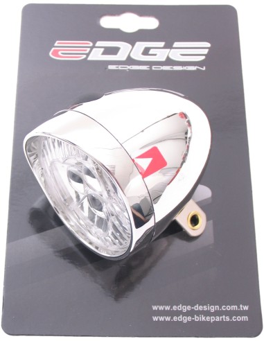 Scheinwerfer Edge Retro 3 LED Ein - Ausschalter - mit Batterien - Chrom