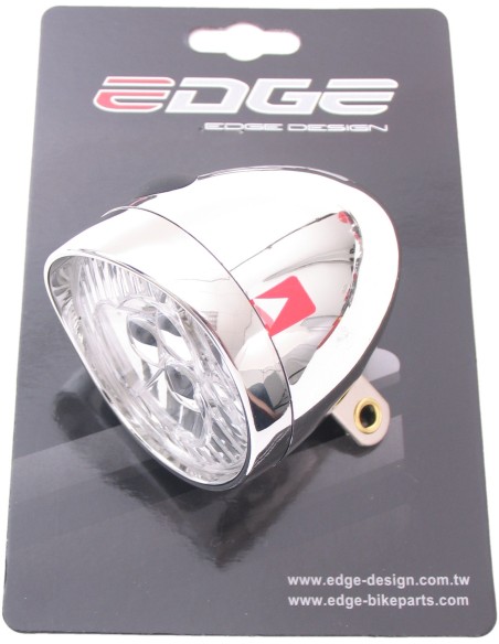 Scheinwerfer Edge Retro 3 LED Ein - Ausschalter - mit Batterien - Chrom