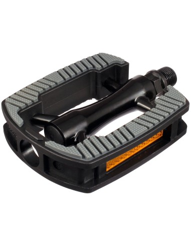 Pedale Marwi SP-821 Aluminiumgehäuse - Rutschfest - Schwarz Glänzend mit grauer Einlage (Werkstattverpackung)