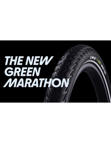 Reifen Schwalbe Green Marathon GreenGuard 28 x 2.00"/50-622mm - Schwarz mit Reflexion