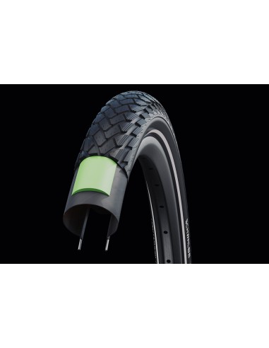 Reifen Schwalbe Green Marathon GreenGuard 28 x 2.00"/50-622mm - Schwarz mit Reflexion