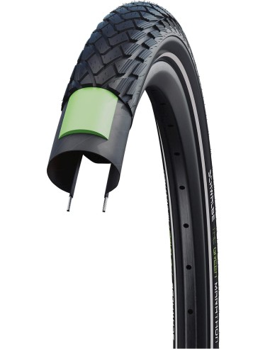 Reifen Schwalbe Green Marathon GreenGuard 28 x 2.00"/50-622mm - Schwarz mit Reflexion