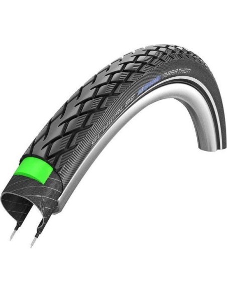 Reifen Schwalbe Green Marathon GreenGuard 20 x 1.75"/ 47-406mm - Schwarz mit Reflexion