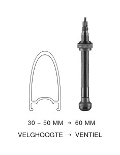 Schlauchloses Ventil Schwalbe 60mm (2 Stück)