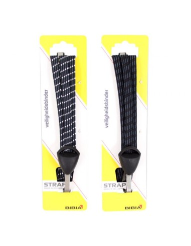 Spanngurt Gepäckträger Trio Bibia mit Edelstahlhaken - Schwarz/Weiß/Grau (auf Karte)