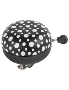 Fahrradklingel Ding-Dong M-Wave ø80mm - Black with white fluorescent dots