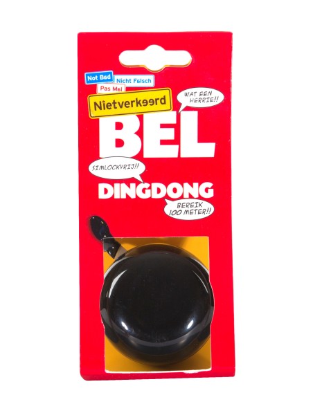 Fahrradklingel Ding-Dong NietVerkeerd ø60mm - Schwarz