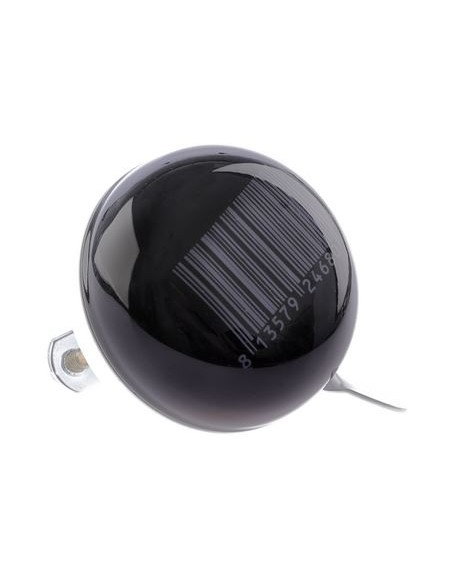 Fahrradklingel Ding-Dong NietVerkeerd Stripes ø60 mm - Schwarz mit weißem Barcode