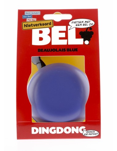 Fahrradklingel Ding-Dong NietVerkeerd ø80mm - Beaujolais Blue