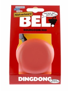 Fahrradklingel Ding-Dong NietVerkeerd ø80mm - Bourgonje Red