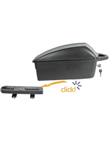 Topcase Polisport Luxe mit Schnellverschluss - Schwarz