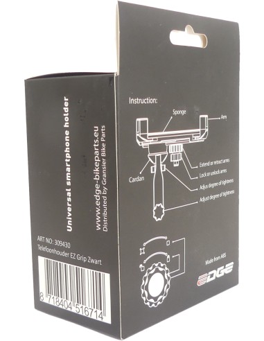 Telefonhalter Edge EZ Grip - Schwarz